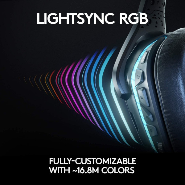 Logitech G935 Wireless DTS:X 7.1 Surround Sound LIGHTSYNC RGB PC Gaming Headset 