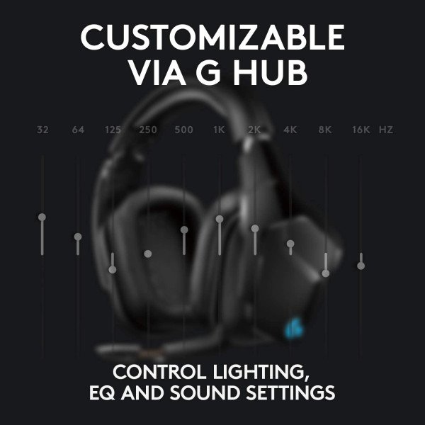 Logitech G935 Wireless DTS:X 7.1 Surround Sound LIGHTSYNC RGB PC Gaming Headset 