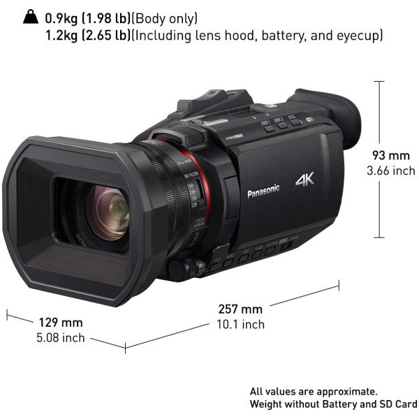 Panasonic HC-X1500 UHD 4K HDMI Pro Camcorder with 24x Zoom