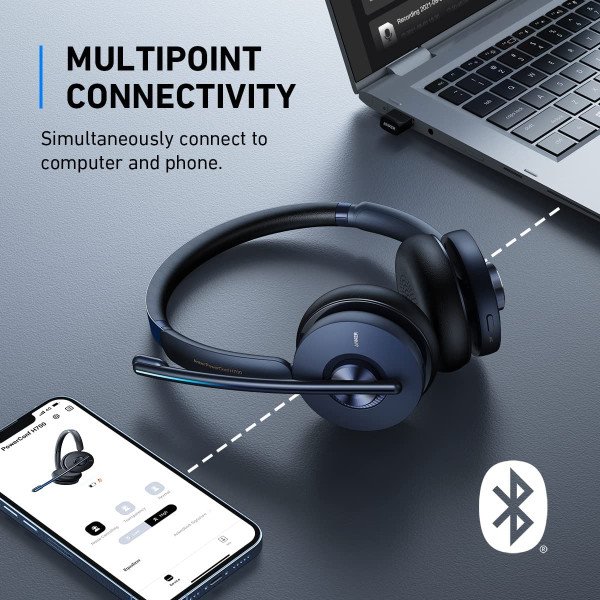 Anker PowerConf H700 AI-Powered Wired Headset 