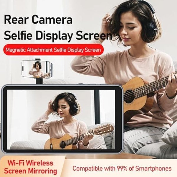 Magnetic Selfie Monitor Screen for iPhone & Android