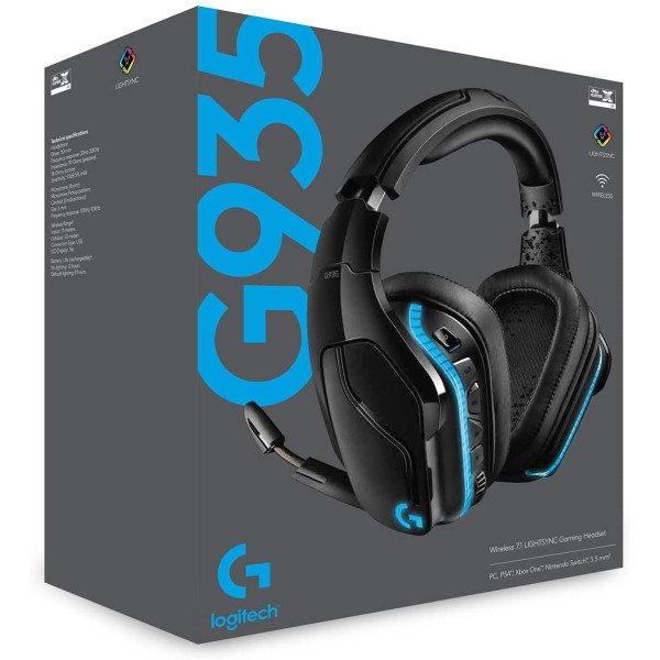 Logitech G935 Wireless DTS:X 7.1 Surround Sound LIGHTSYNC RGB PC Gaming Headset 