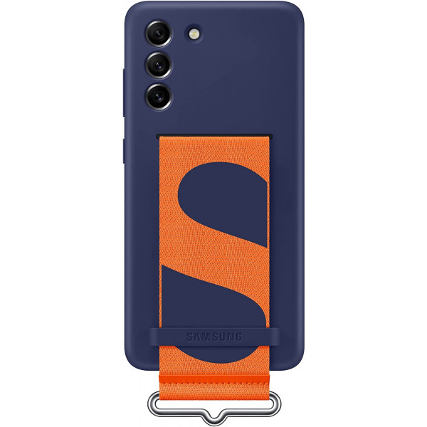 Samsung Galaxy S21 FE Silicone Cover With Strap - Blue