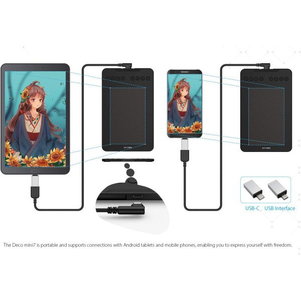 XP-PEN Deco Mini 7 V2 Graphic Drawing Tablet