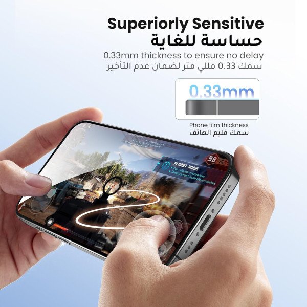 UGREEN HD Clear Glass Screen Protector for iPhone 15 Pro Max
