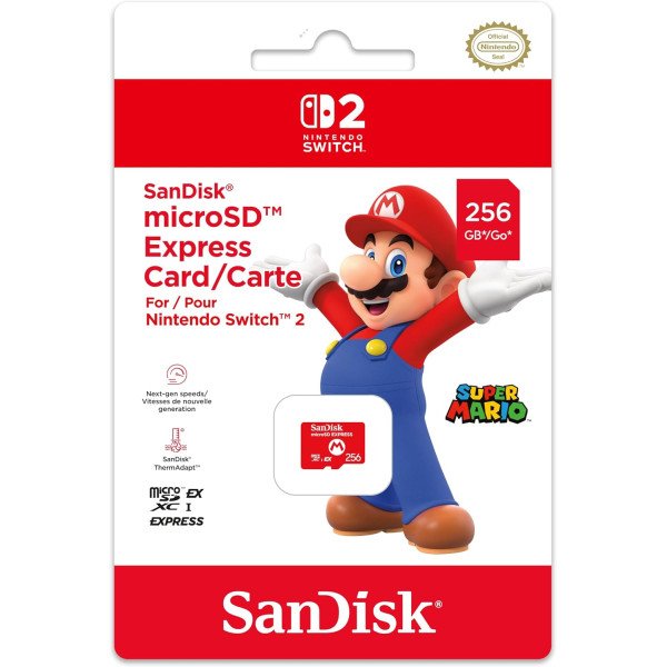SanDisk microSD Express Card for Nintendo Switch 2 - 256GB