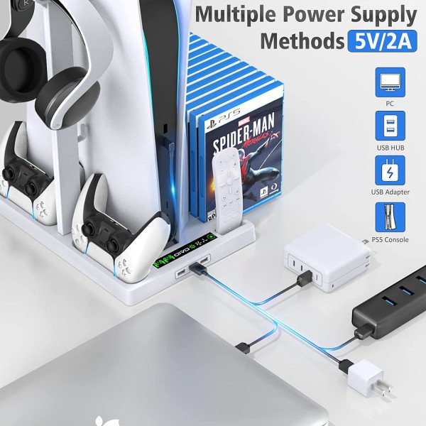 OIVO PS5 Cooling Stand with Dual Controller Charger