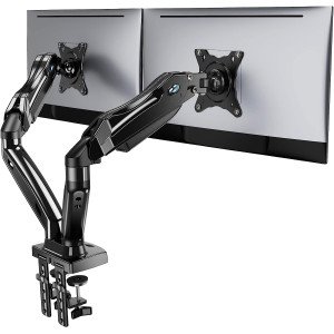 HUANUO Dual Monitor Stand Adjustable Desk Mount for 13-27 inch