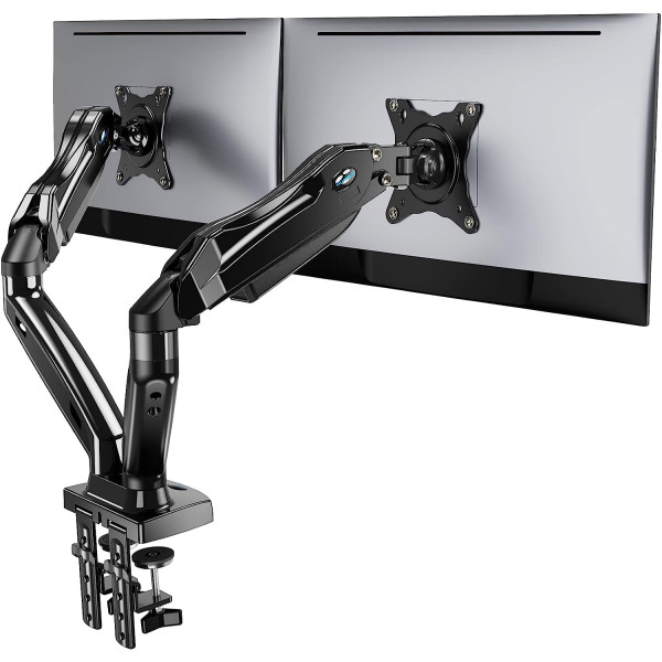 HUANUO Dual Monitor Stand Adjustable Desk Mount for 13-27 inch