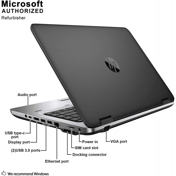 HP ProBook 640 G2, Intel Core i5-6300U, 8GB RAM, 256GB SSD Win 10 Pro (Refurbished)