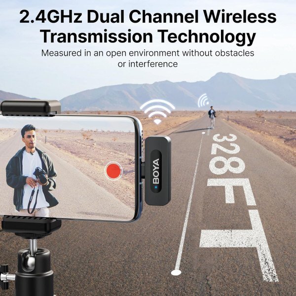 Boya BY-V10 USB C Wireless Lavalier Microphone
