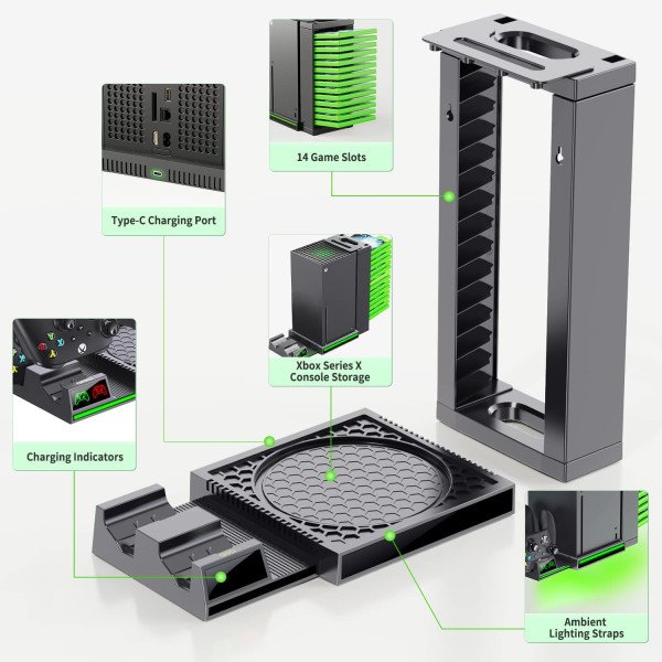 OIVO Vertical Stand Compatible Xbox Series X Console
