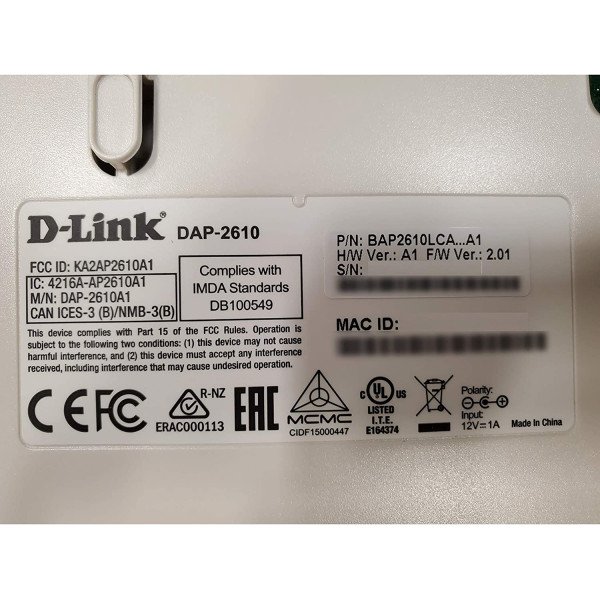 D-Link DAP-2610 Wireless AC1300 Wave 2 DualBand PoE Access Point 