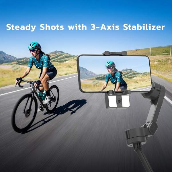 Porodo 3-Axis Gimbal Stabilizer with AI Tracking 