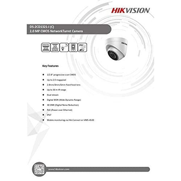HIKVISION DS-2CD1321-I 2.0 MP CMOS Network IP Camera