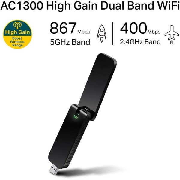 TP-Link Archer T4U AC1300 Wireless Dual Band USB Adapter