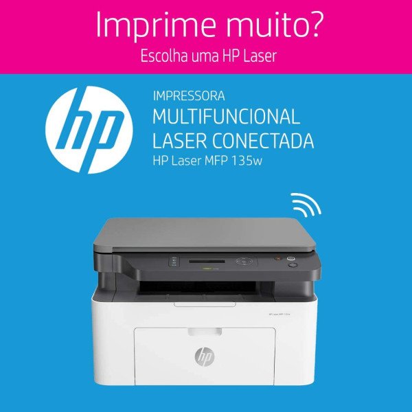 HP Laser MFP 135W A4 Mono Multifunction Laser Printer