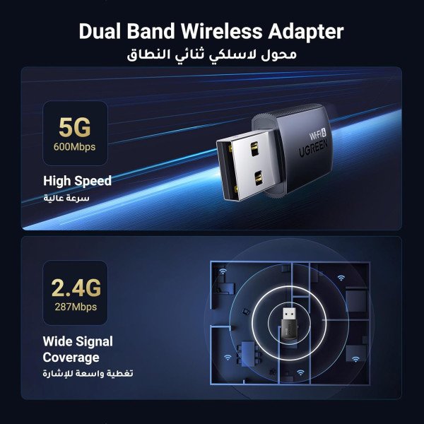 UGREEN AX900 WiFi 6 USB Network Adapter