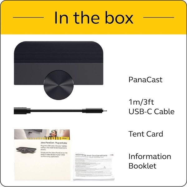 Jabra PanaCast 180° Panoramic 4K UHD Conferencing Camera