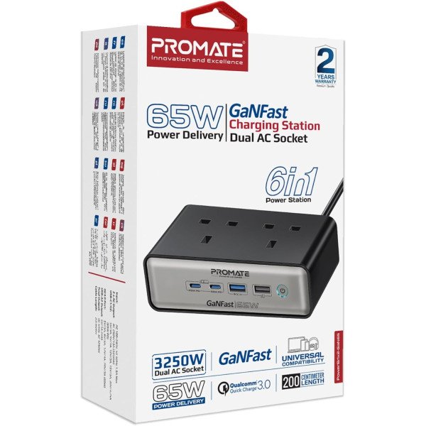 Promate PowerBrix2-GaN65 65W Charging Station