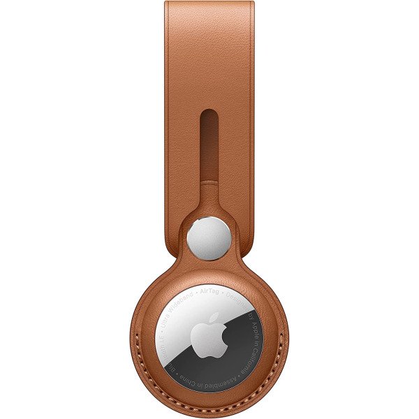 Apple AirTag Leather Loop - Saddle Brown