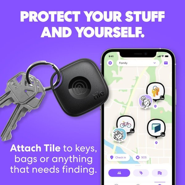 Tile by Life360 Mate Bluetooth Tracker - 1 Pack