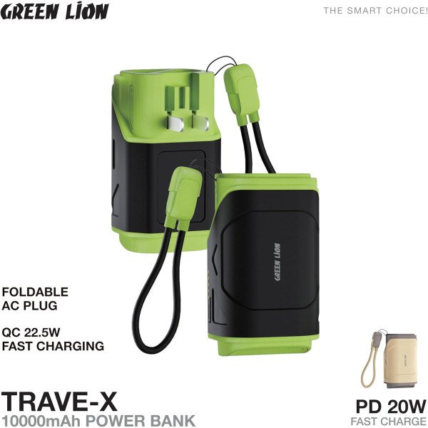 Green Lion Trave-X 10000 mAh Power Bank