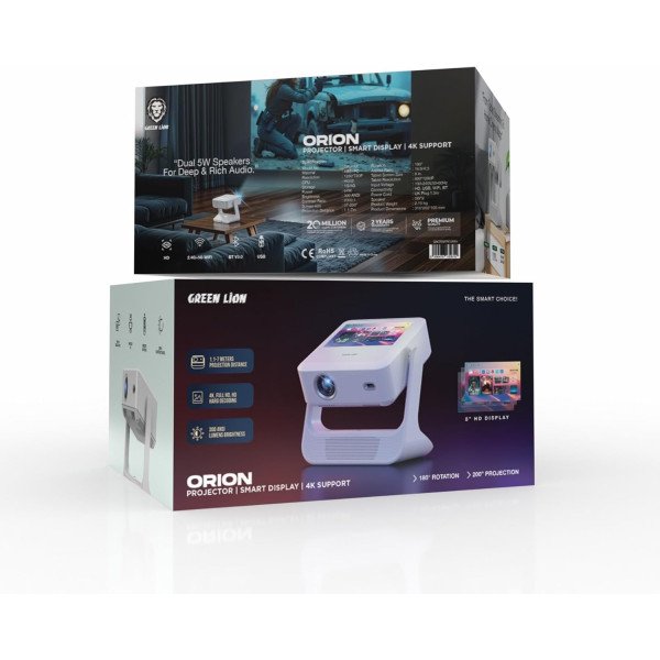 Green Lion Orion 4K Portable Smart Projector