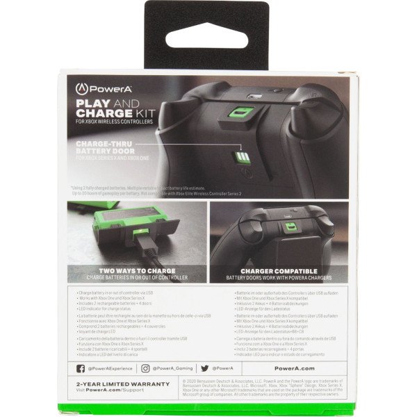 PowerA  Play & Charge Kit for Xbox Series X|S and Xbox One - Green