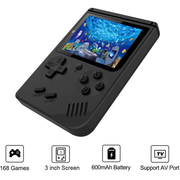 JAFATOY Retro Handheld Games Console with 168 Games