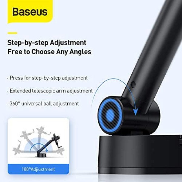 Baseus Simplism gravity car mount holder with suction base Black