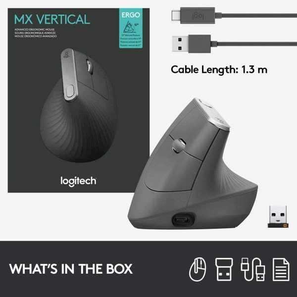 Logitech MX Vertical Ergonomic Wireless Mouse