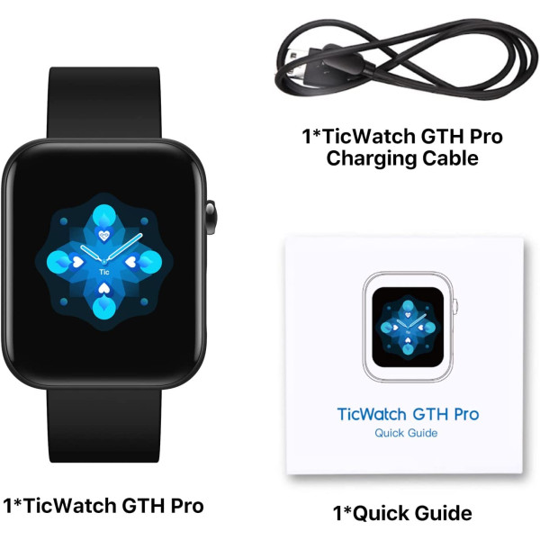 Ticwatch GTH Pro Smartwatch with heart health monitor
