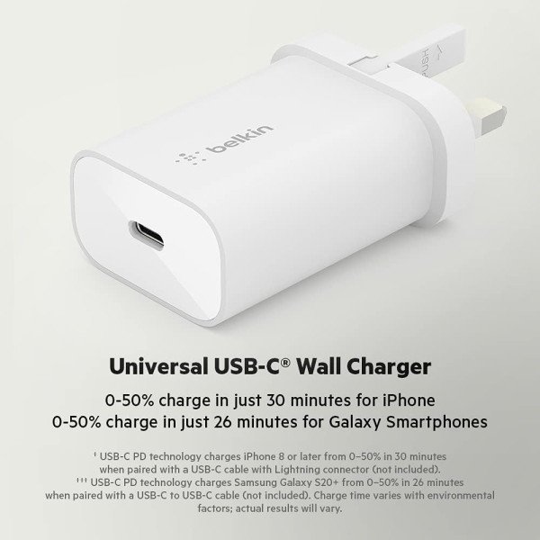 Belkin BoostCharge 25W USB-C Wall Charger with PPS