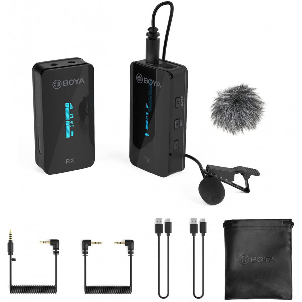 BOYA BY-XM6-S1 Digital Camera-Mount True-Wireless 1-Person Microphone System (2.4 GHz)