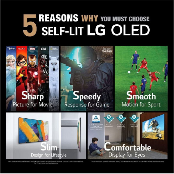 LG C1 55 inch Class 4K Smart OLED TV w/ AI ThinQ