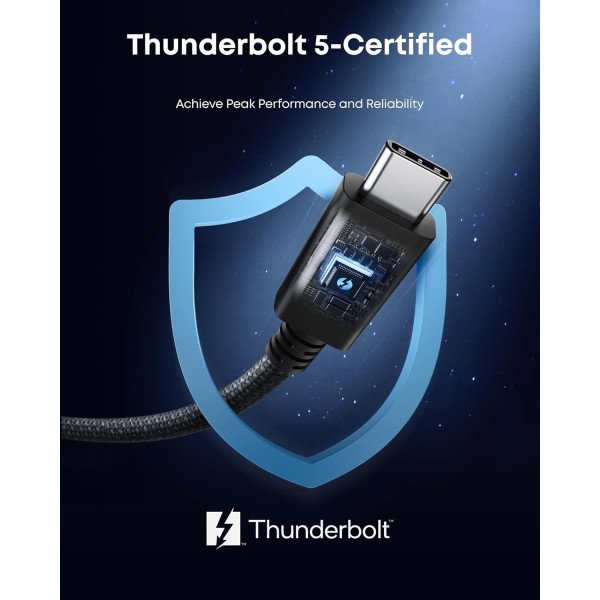 Anker Prime Thunderbolt 5 Cable (3.3 ft, 80Gbps, 240W)