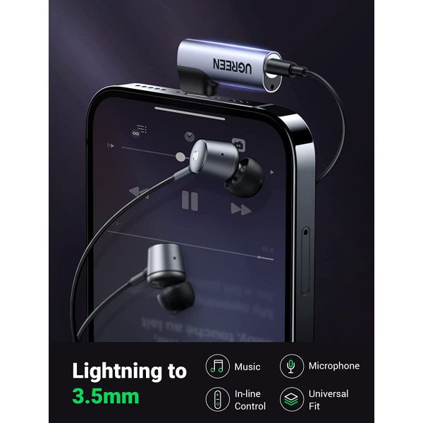 UGREEN Lightning to 3.5mm Jack Headphone Adapter 