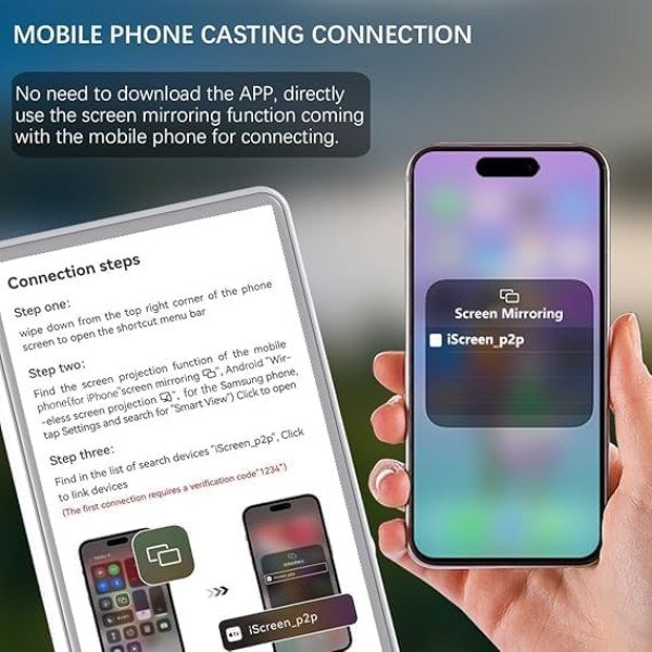 Magnetic Selfie Monitor Screen for iPhone & Android