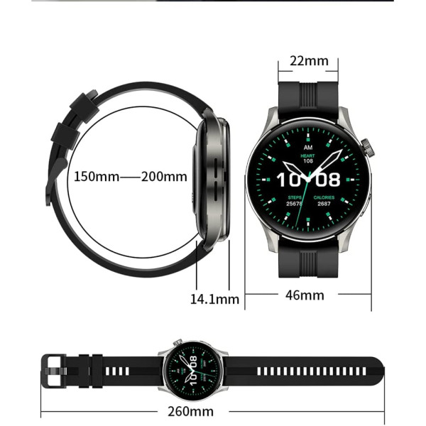 Awei H12 Smart Watch with Bluetooth Calling