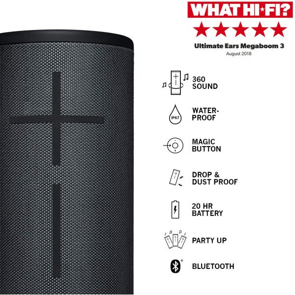 Ultimate Ears Megaboom 3 Portable Wireless Bluetooth Speaker