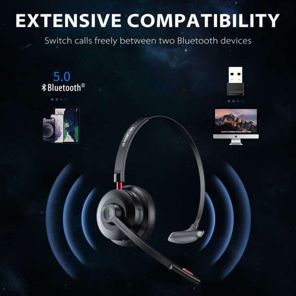 Tribit CallElite 81 Wireless Office Headset