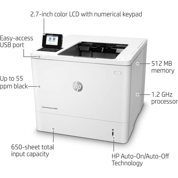 HP LaserJet Enterprise M607n Monochrome Laser Printer