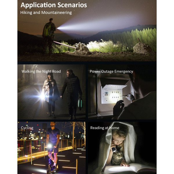 PHILIPS 2000mAh LED Rechargeable Flashlight 400 Lumens