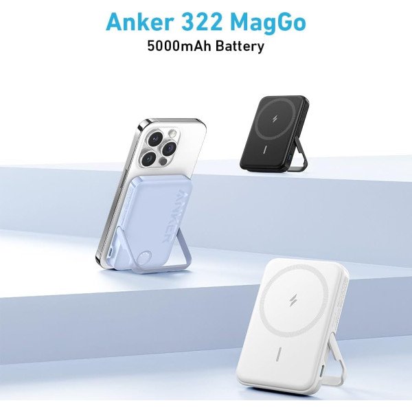 Anker Power Bank (MagGo), 5000mAh 7.5W Magnetic