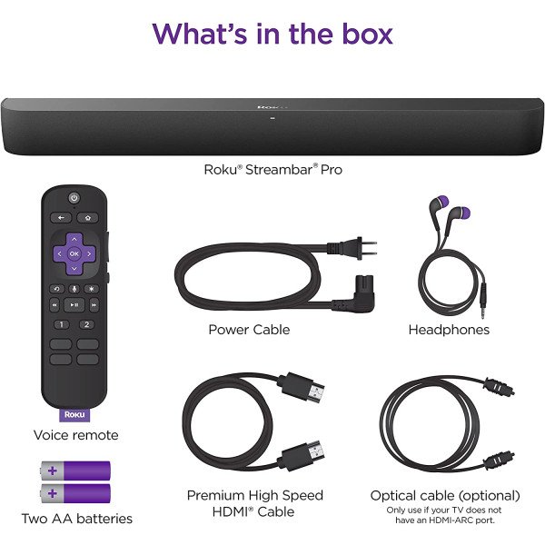 Roku Streambar Pro 4K HDR Streaming Player & Soundba