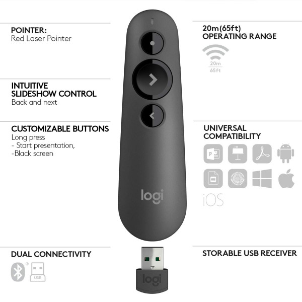 Logitech R500 Presentation Remote & Laser Pointer