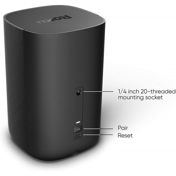 Roku Wireless Speakers (Pair) for Roku Streambars or Roku TV - Black