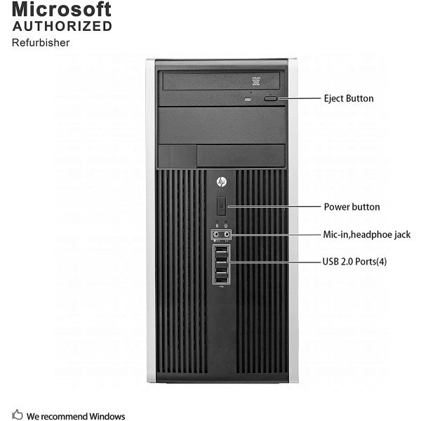 HP Elite 8300 Tower Desktop (Intel Quad Core i7 3.20GHz, 4GB RAM, 500GB HDD ) - Refurbished