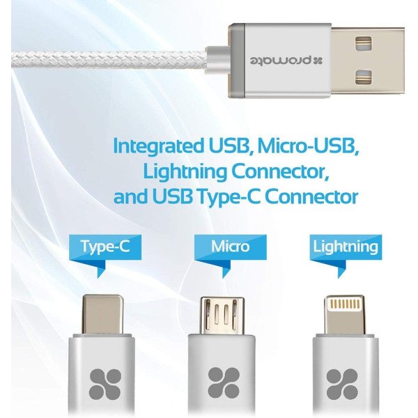Promate UniLink-Trio 3-in-1 Charging & Data Cable